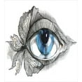 thumbnail image 3 of Ambesonne Eye Duvet Cover Sets, Human Eye Butterfly Dreamy, 2-Twin, Black White Blue, 3 of 4