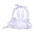 thumbnail image 2 of Cesta de boda de hadas Cesta de pétalos de dama de honor Encaje de dama de honor Niña de las flores blanca Estilo B, 2 of 9