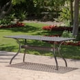 thumbnail image 3 of GDF Studio Anastasia Outdoor Cast Aluminum Dining Table, Shiny Copper, 3 of 9