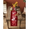 thumbnail image 5 of Valentine Botanical Love, Table Runner - 70 Inch Long, Kitchen Dining Table Runner Dresser Scarves, Valentine's Day Luxurious Heart Farmhouse Home Decor for Coffee Table Wedding Party Banquet, 5 of 8