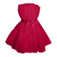 thumbnail image 4 of Vestido de tul para mujer, vestido corto sin mangas, vestido de fiesta de princesa de malla sólida sin mangas_y A, 4 of 4