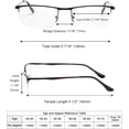 thumbnail image 3 of Eyekepper Quality Spring Hinges Half-Rim Reading Glasses Black +1.25, 3 of 8