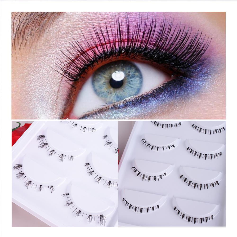5pairs Lower Lashes Super Soft Transparent False Eyelashes Artificial Transparent Mink With S9O2 D0A2