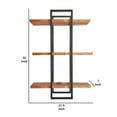 thumbnail image 5 of 3 Tier Wood and Metal Frame Wall Display with Tubular Frame, Brown and Black, 5 of 5