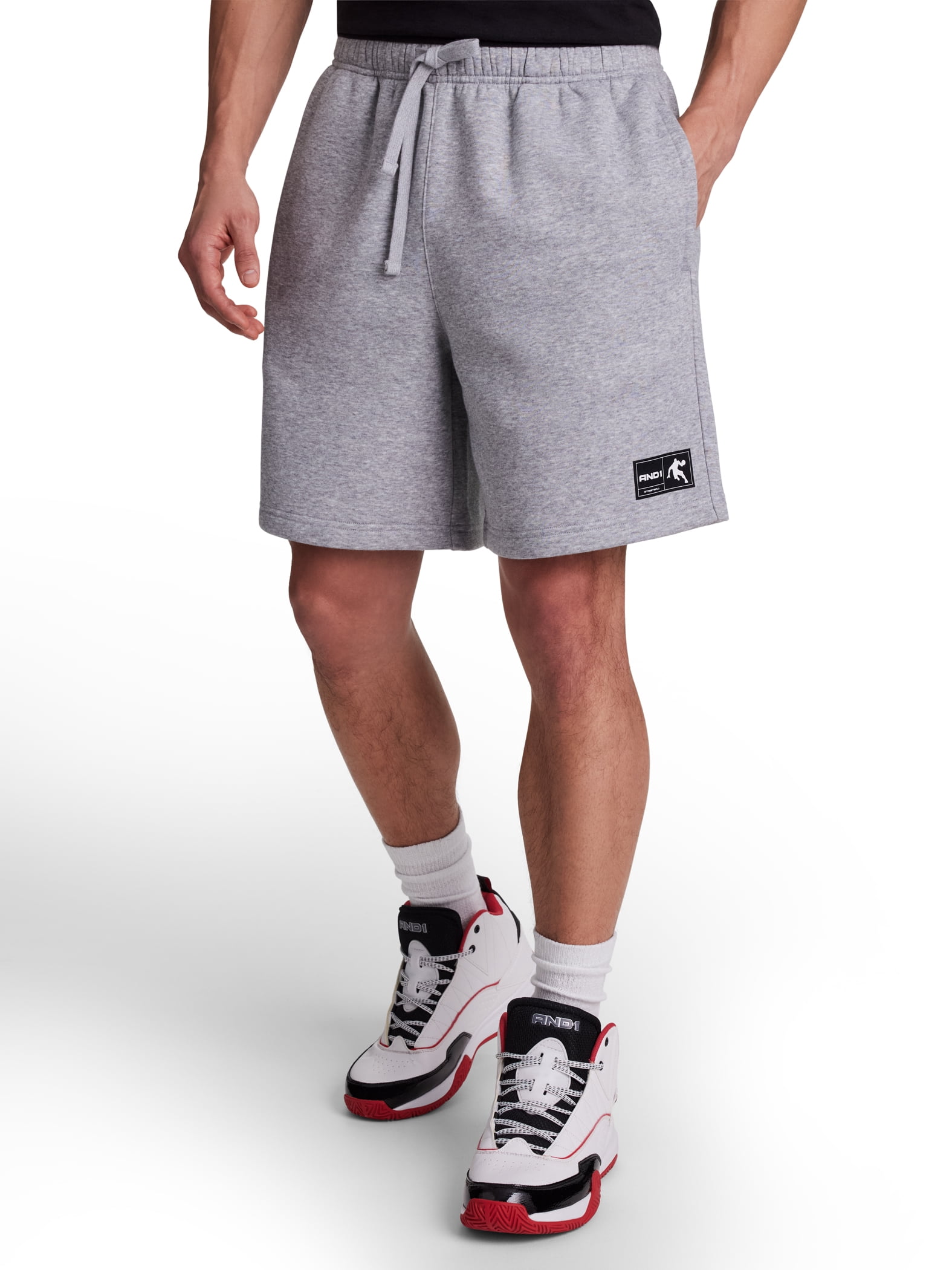 AND1 Men's and Big Men's Free Throw Short, 8" inseam, Sizes XS-5XL