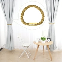 Uxcell 21.7'' Magnetic Window Curtain Tieback Buckle Clips Holders Polyester Gold Tone 1pcs