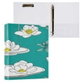 thumbnail image 3 of Spring Blossoms on Dishes 12.4x10.6in PVC Round Ring Binders, 2-Pack, D-Ring 3-Hole, Metal Clip, 3 of 10