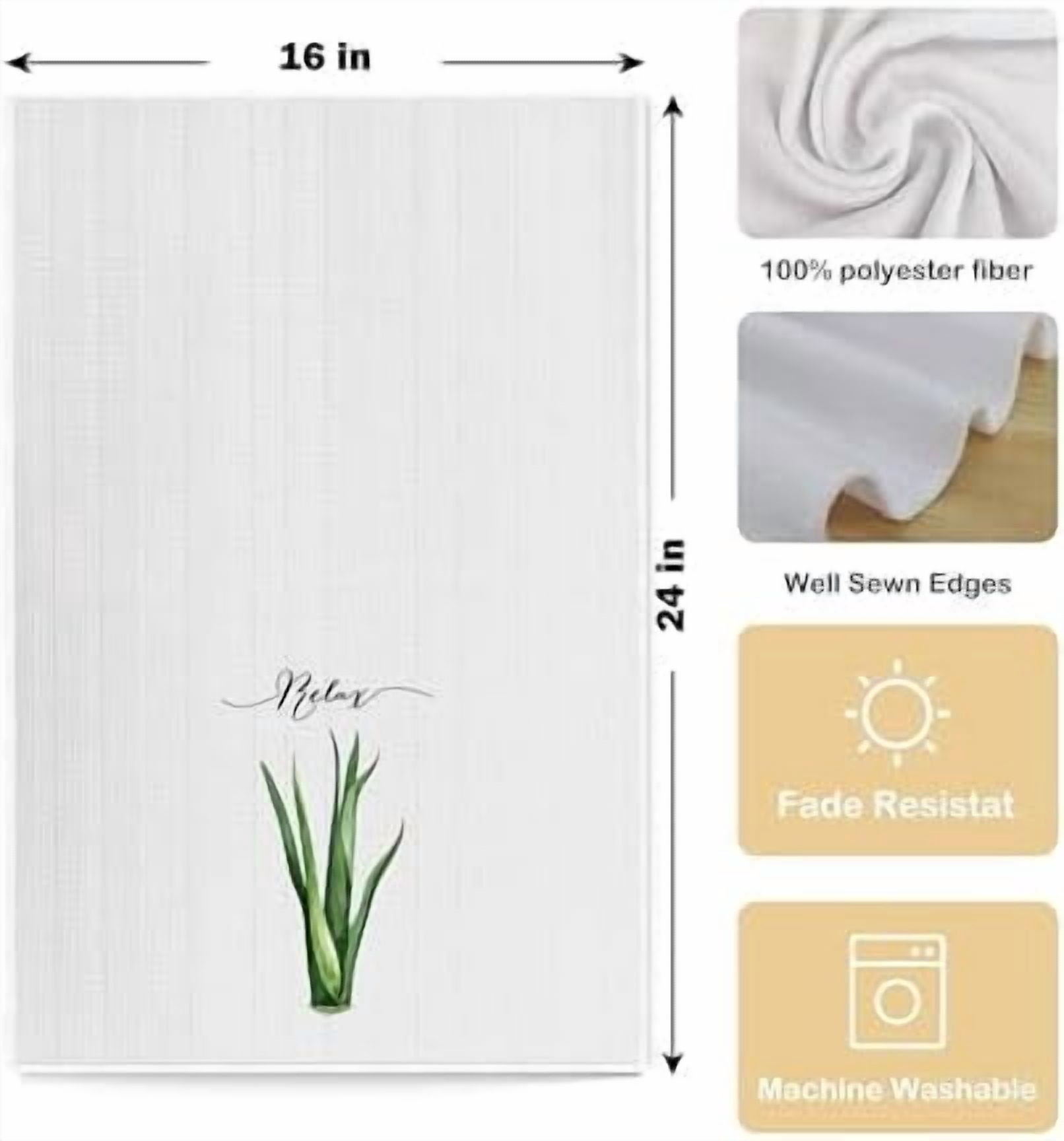 Boho Botanical Hand Towels for Bathroom Set of 4, Relax Unwind Soak Breathe Decorative Spa Gym Yoga Bobo Hand Towels for Bathroom, 16x24 Inches