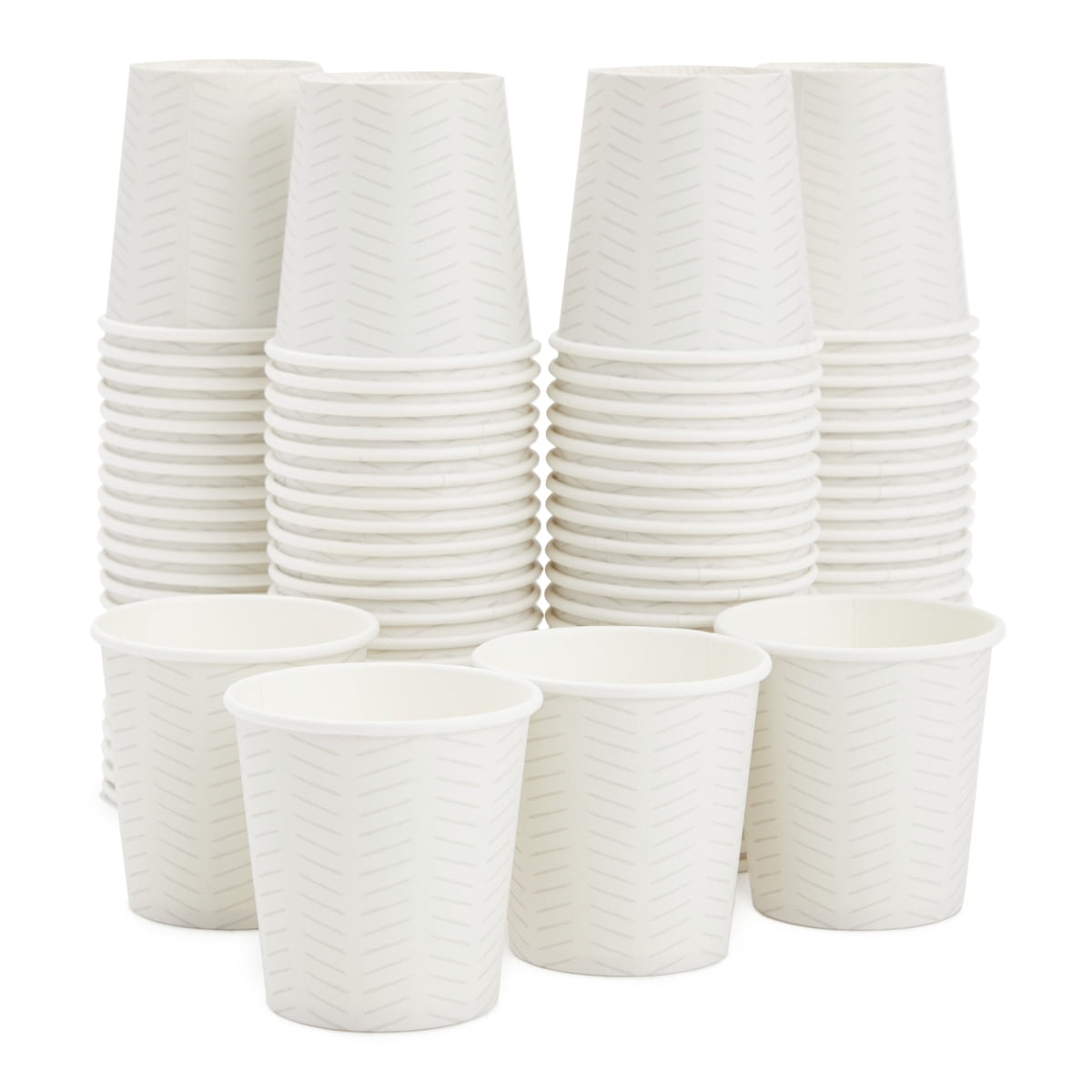 SIUQ 3 Ounce Disposable Paper Cups, Small Cups for Hot Drinks, Pack of 100  (White) - Walmart.com