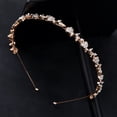 thumbnail image 2 of Nvzi Horquillas para el pelo de boda con flores para novias, peinetas con perlas de cristal, pinzas para el pelo, tocado, accesorios para el pelo de boda dorados, joyas - doradas, 2 of 4