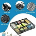thumbnail image 6 of Expandable Desk Drawer Organizer, Mesh Drawer Organizer Tray with 10 Adjustable Compartments, Desk Organizers and Accessories, 5 Dividers Drawer for Office Supplies, Makeup & Vanity (Black), 6 of 8