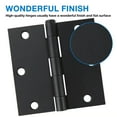 thumbnail image 2 of 12 Pack Square Door Hinges Black Matte 3.5 inch x 3.5" Matte Black Interior Door Hinge TDCHINGES, 2 of 6