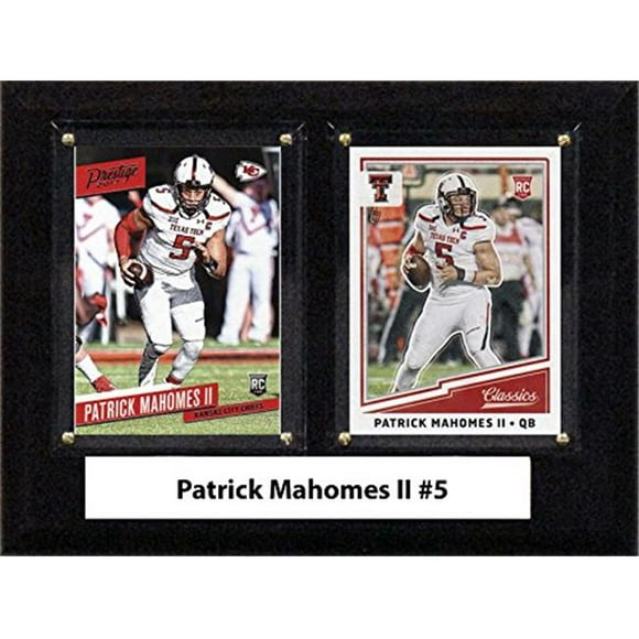 C & I Collectables 68MAHOMESCO 6 x 8 in. Patrick Mahomes II NCAA Texas Tech Red Raiders Two Card Plaque