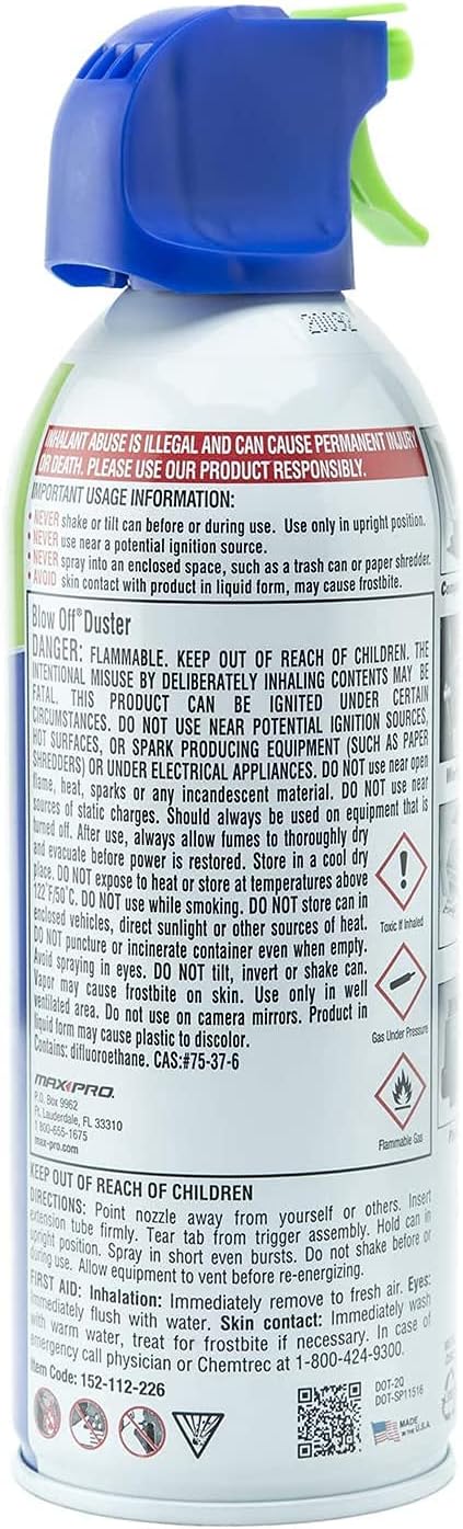 975 Supply Air Duster, Compressed Air Duster, 10 oz. Cans - 3 Cans