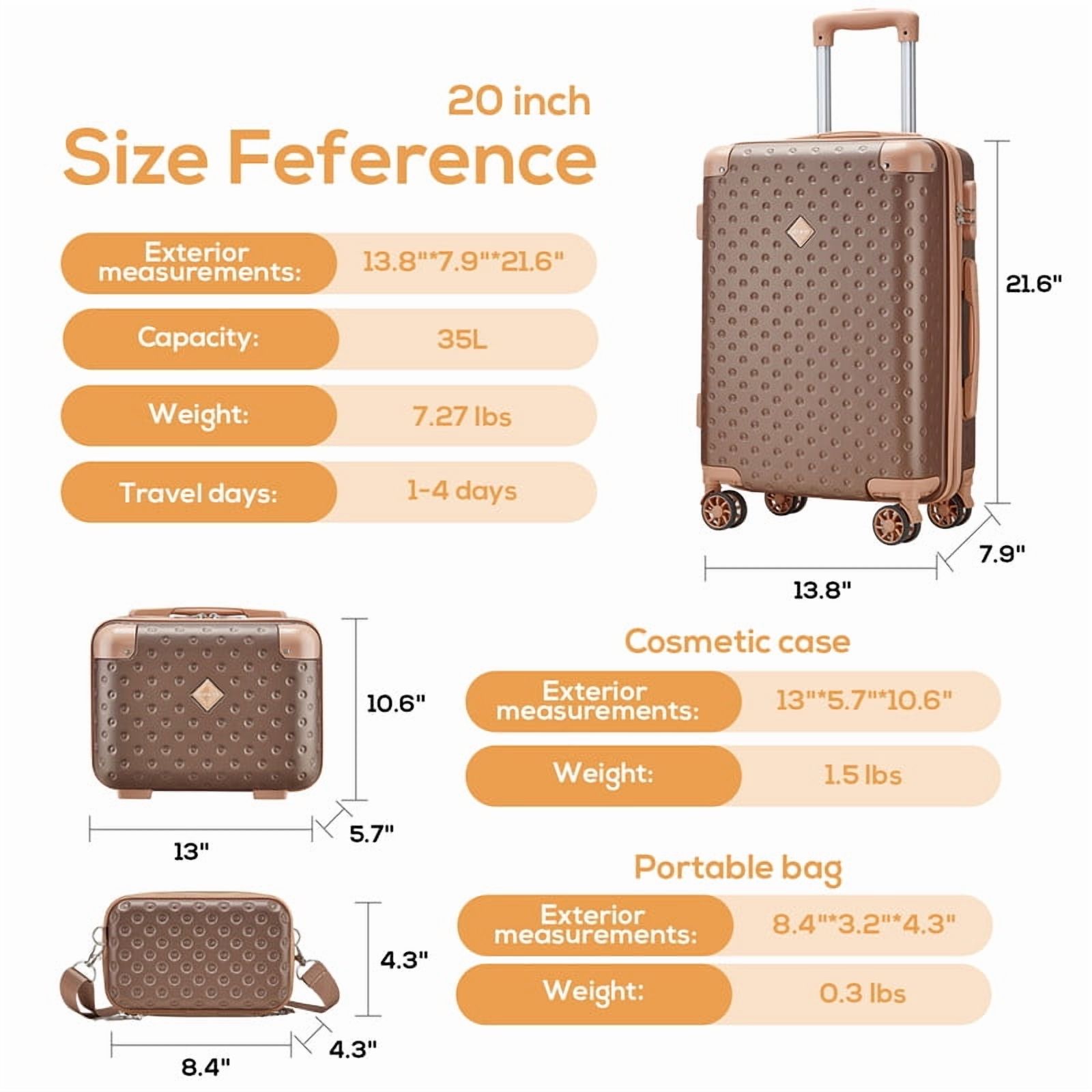 Joyway 3-Piece Hardside Luggage Set with Spinner Wheels photo 7