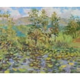 thumbnail image 2 of Bality, Andras 30x26 Black Ornate Wood Framed with Double Matting Museum Art Print Titled - Nimrod Bath County Lily Pad, 2 of 4