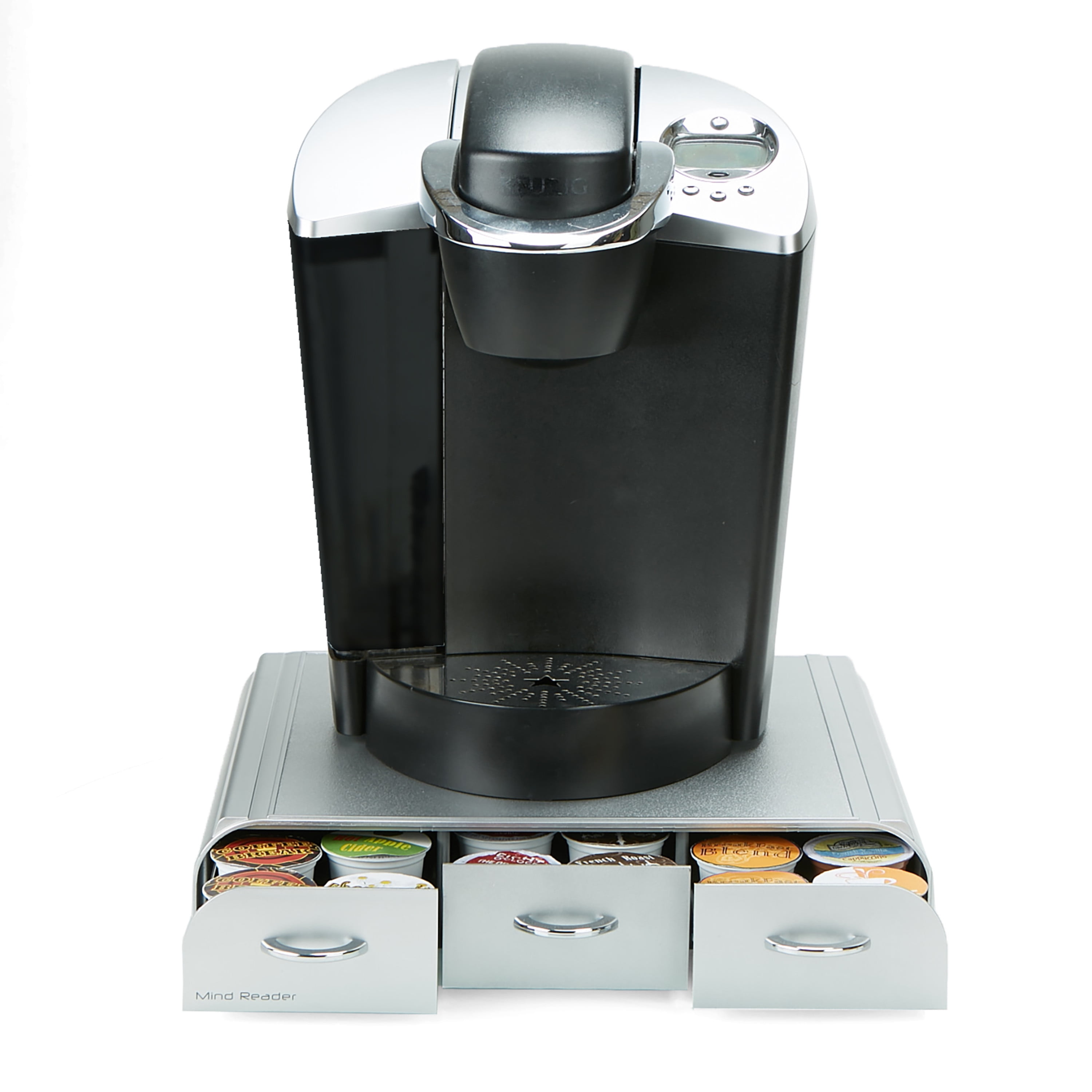 Compatible with K-Cups Pod Capsule Storage Organizer Coffee Pod Drawer for Keurig Under Coffee Pot Storage Sliding Drawer 36 Pod Pack Holder 