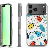 For iPhone 17 Pro Shockproof Protective Phone Case, by OneToughShield - Ladybug Mix