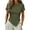*Army Green, variant on VBVC Women's Crew Neck Short Sleeve T-Shirt,Ladies Ruched Slim Fit Asymmetric Hem Top,Casual Form Fitting Basic Tee for Women,Army Green,S-2XL
