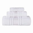 thumbnail image 2 of Superior Sadie Zero Twist Cotton Solid 3 Piece Towel Set, White, 2 of 10