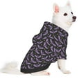 thumbnail image 2 of Fotbe Bat Purple Sudadera con Estampado para Perros Pequeños – Suéter con Capucha para Mascotas, Tela Suave de Forro Polar con Bolsillo-X-Small, 2 of 7