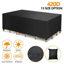 Sourcemax 50 x 50 x 29 Black Furniture Covers, Heavy Duty Waterproof