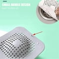 thumbnail image 4 of Hair Catcher,Square Drain Cover for Shower Silicone Hair Stopper with Suction Cups,Easy to Install Suit for Bathroom,Bathtub,Kitchen 2 Pack, 4 of 5