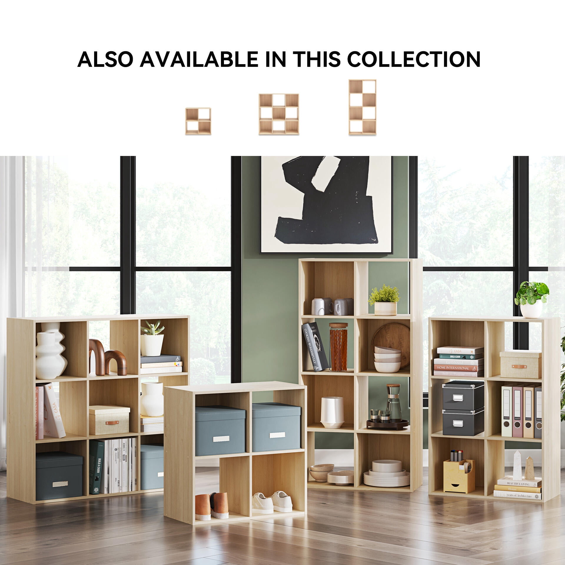 Signature Design by Ashley Piperton 6 Cube Storage Organizer with Natural Tan Finish