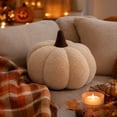 thumbnail image 5 of Pumpkin Throw Pillow, Soft Plush Yellow Halloween Decorative Cushion, 1 Pack 9.8 inch Stuffed Pumpkin Pillow, Perfect for Living Room Sofa Couch Bedroom Halloween Party Home Holiday Decoration, 5 of 7