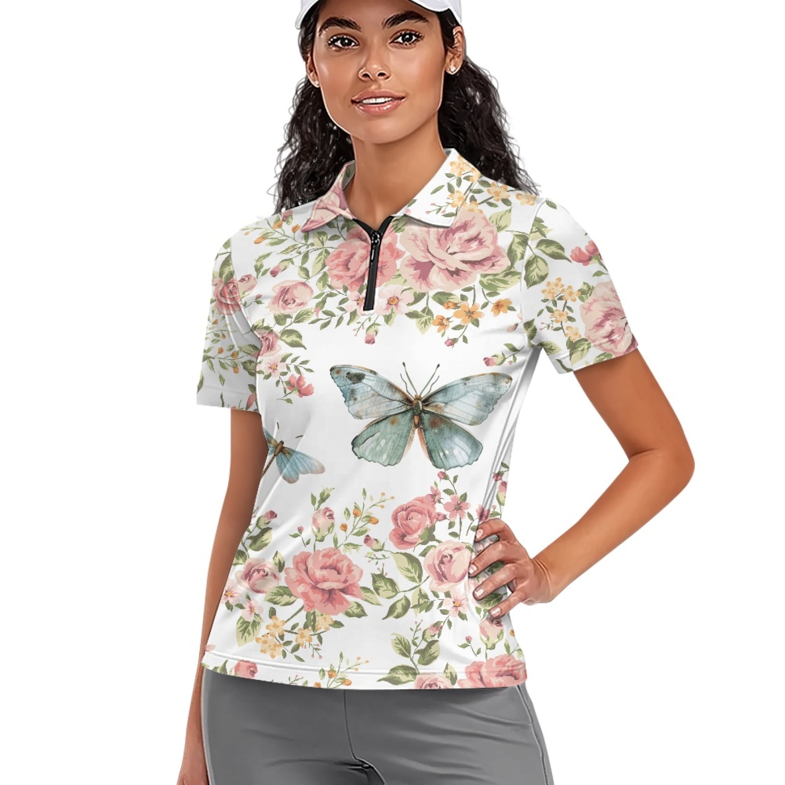 COEQINE 1/4 Zip Golf Shirts for Women Quick Dry Fit Workout Soft