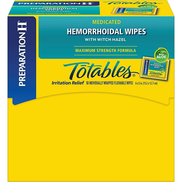 Preparation H Totables Hemorrhoid Flushable Wipes with Witch Hazel for