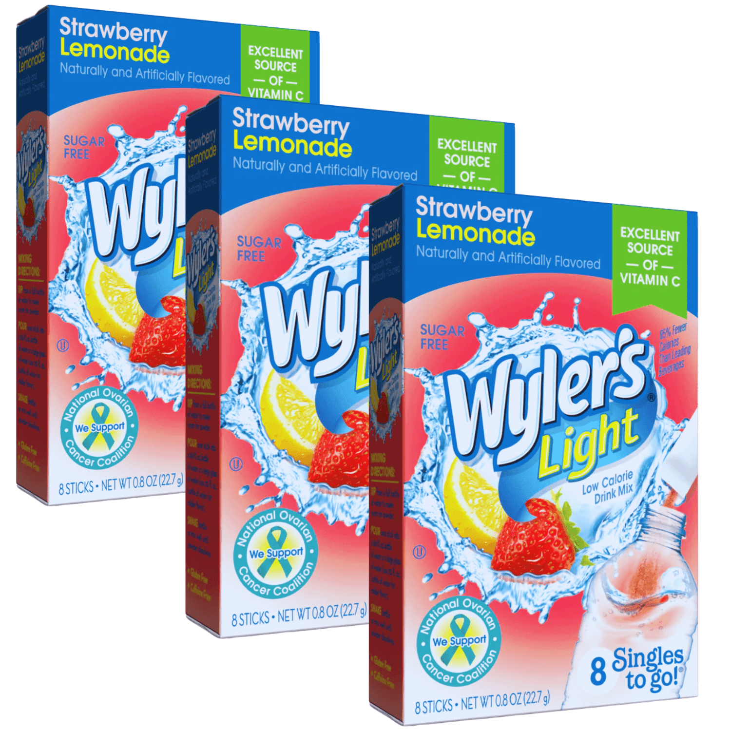 Wyler's Light Strawberry Lemonade SugarFree GlutenFree Rich in