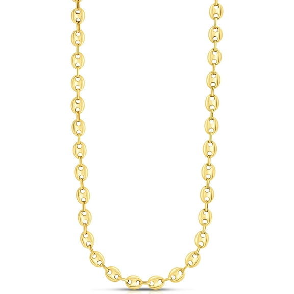 Floreo 10k Yellow Gold 6.5mm Puff Mariner Necklace