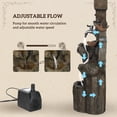 thumbnail image 6 of Outsunny 2-in-1 Outdoor Water Fountain with Birdhouse, Outdoor Waterfall Fountain with LED Lights Pump, Resin Outdoor Water Feature, Mixed Color, 6 of 10