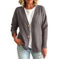 thumbnail image 6 of Junboys Women's Button Front Color Cardigan - Long Sleeve Knit, Fall Cardigan for Women, Soft Cashmere, Everyday, 6 of 6