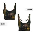 thumbnail image 3 of Sikiie Cute Leaf Animal Print Strappy Sports Bra for Women Padded Push Up Sports Bra Athletic Running Sports Bra Workout Bra Yoga Bra, 3 of 5