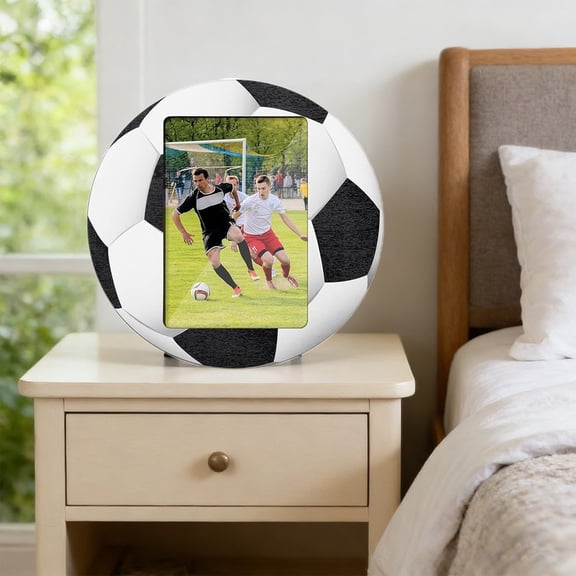 Vertical Sports Photo Frame, 6x4 Inch Wooden Sports Theme Picture Frame, Desktop Display Frame for Kids Teens Players, Decor for Home Office and Bedroom