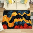 thumbnail image 1 of 4x5 Rug, Abstract Rug Washable Non Slip Soft for Living Room Bedroom, Multicolor Face Area Rug, Aesthetic Carpet, Abstract Home Decor & Gifts, 1 of 7