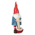 thumbnail image 3 of Festive Holiday Golfer Gnome Using Toadstool Mushroom As Golf Club Figurine, 3 of 11