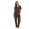 thumbnail image 1 of Ensembles de Sarraus pour Femmes à Six Poches Sarraus Médicaux (Col en V avec Pantalon Cargo), 1 of 1