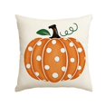 thumbnail image 1 of Sm:)e Fall Polka Dots Pumpkin Throw Pillow Cover 18x18 Inch, 1 of 7