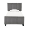 thumbnail image 1 of Twin Modern Channel Bed in Flannel Gray, 1 of 2