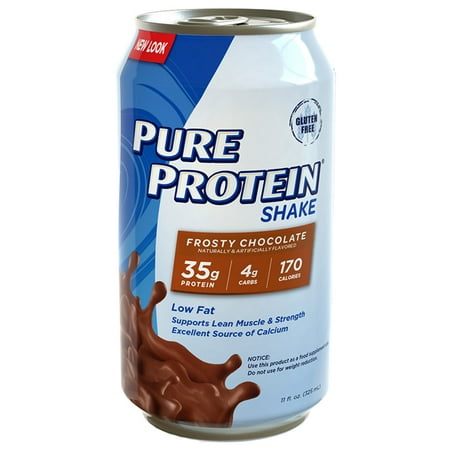 Pure Protein Frosty chocolat Protein Shake 11 oz Cans - Paquet de 12