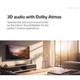 thumbnail image 2 of Barra de sonido Denon DHT-S218 (negra), 2.1 canales, audio 3D con Dolby Atmos, 2 subwoofers incorporados, controladores y tweeters de rango medio duales, HDMI 4K UHD con eARC, potenciador de diálogo,, 2 of 5