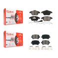 thumbnail image 1 of SIM Front Rear Semi-Metallic Brake Pads Kit for Car Volkswagen Jetta Rabbit Audi Passat CC GTI Eos TT Quattro A3 KSM-100056, 1 of 8