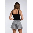 thumbnail image 2 of Forever 21 Pleated Bow Gingham Mini Skirt, Color-Black/White, Size-L, 2 of 4