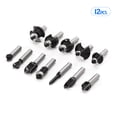 thumbnail image 3 of 12Pcs Tungsten Carbide Router Bits Set Trimming Straight Milling Cutter Wood Bits with 8mm Shank for Cutting Woodworking Black, 3 of 8