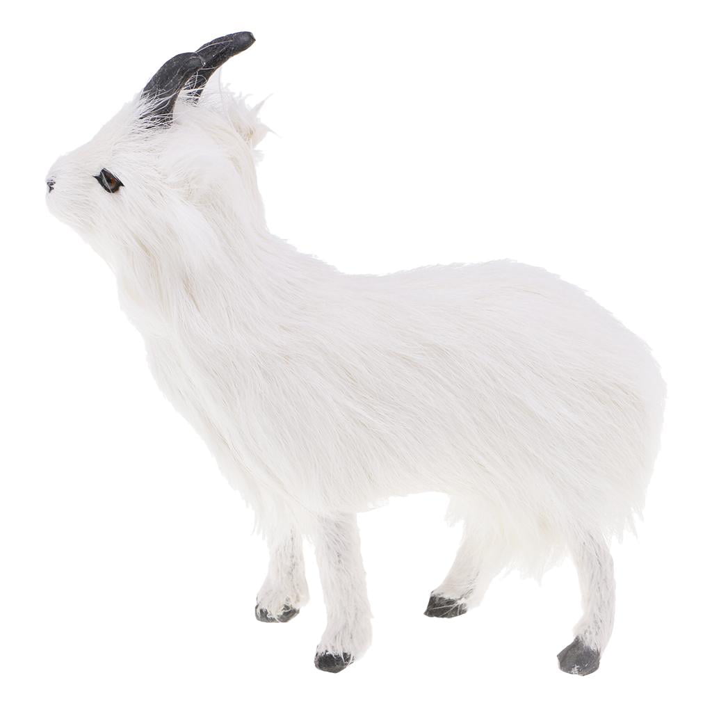 2pcs 2pcs Mini Simulation Goat Animal Plush Kids Toy Christmas Tree Decor 