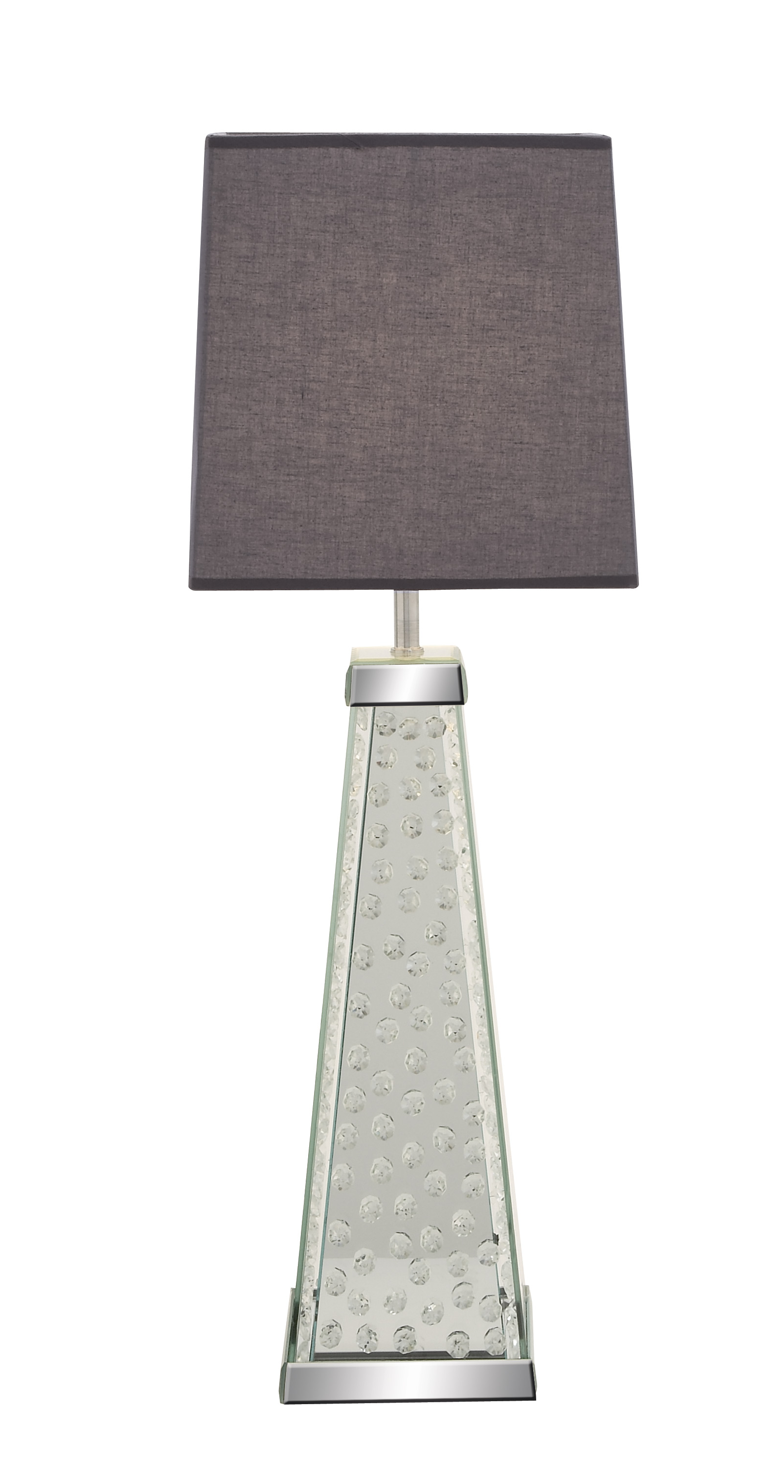 Classy Styled Wood Mirror Table Lamp