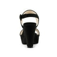 thumbnail image 2 of BLISSFUL STEP Women Platform Slingback Block Heeled Sandals Black 7.5, 2 of 6